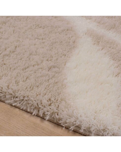 Tapis Shaggy doux Oslo 637 beige - 160x230 cm