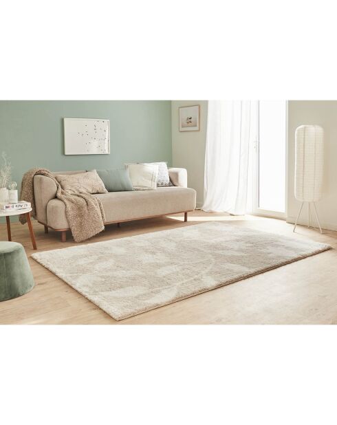 Tapis Shaggy doux Oslo 637 beige - 160x230 cm