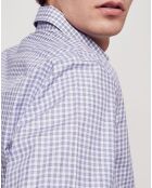 Chemise Regular Fit carreaux bleu marine/blanc