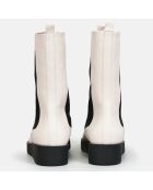 Chelsea Boots en Cuir Memphis blanches