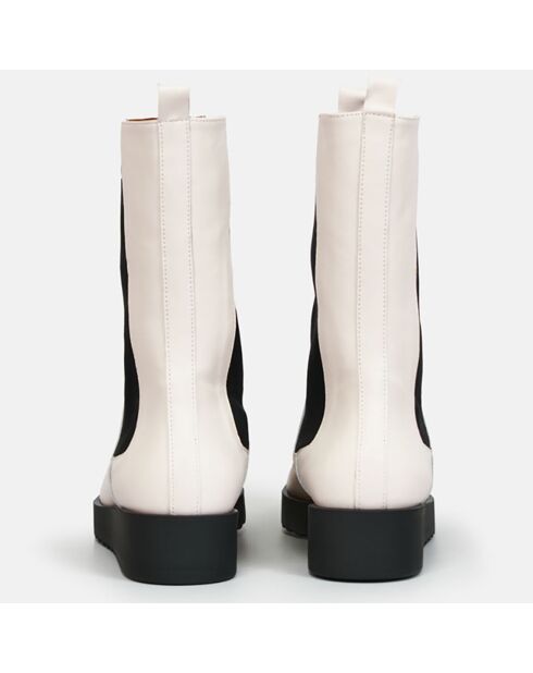Chelsea Boots en Cuir Memphis blanches