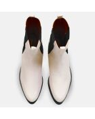 Chelsea Boots en Cuir Memphis blanches