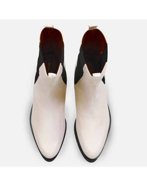 Chelsea Boots en Cuir Memphis blanches