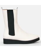 Chelsea Boots en Cuir Memphis blanches