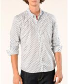 Chemise regular en Popeline Nabiso imprimée blanche