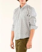 Chemise regular en Popeline Nabori imprimée marine