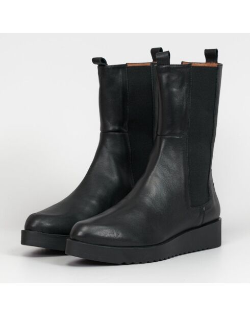 Chelsea Boots en Cuir Memphis noires