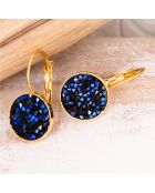 Ohrringe Lipso aus gold/blauem Stahl