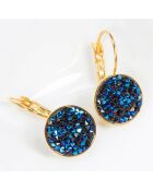 Ohrringe Lipso aus gold/blauem Stahl
