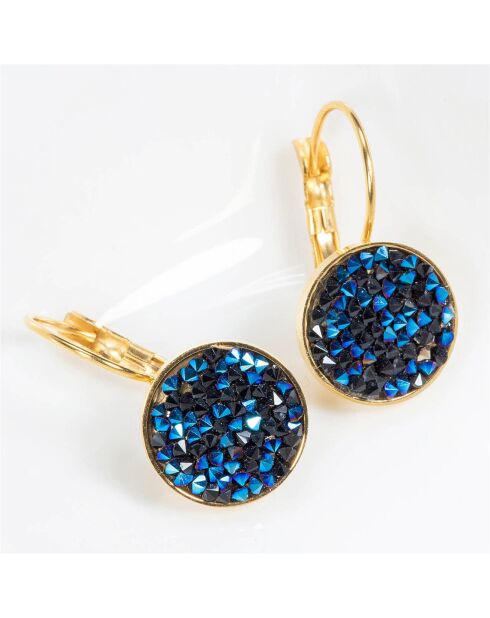 Ohrringe Lipso aus gold/blauem Stahl