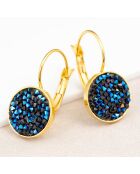 Ohrringe Lipso aus gold/blauem Stahl