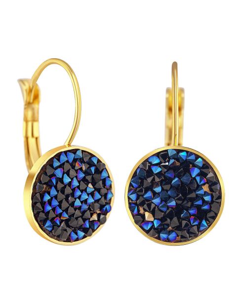 Ohrringe Lipso aus gold/blauem Stahl