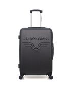 Valise Moyen Séjour 4 roues simples Chelsea 65 cm gris foncé