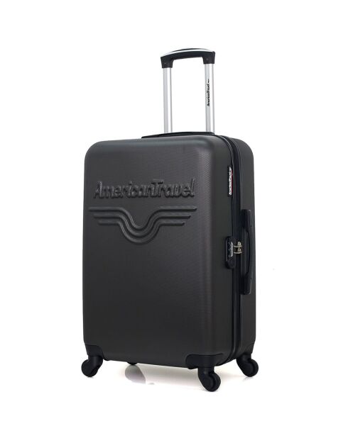 Valise Moyen Séjour 4 roues simples Chelsea 65 cm gris foncé