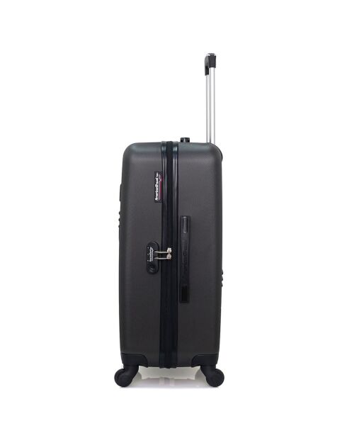 Valise Moyen Séjour 4 roues simples Chelsea 65 cm gris foncé