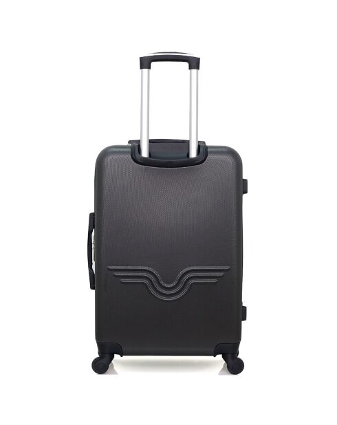 Valise Moyen Séjour 4 roues simples Chelsea 65 cm gris foncé