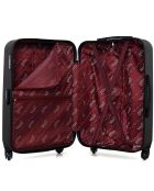 Valise Moyen Séjour 4 roues simples Chelsea 65 cm gris foncé