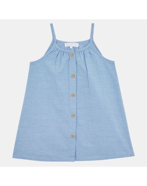 Robe en Coton biologique Quoura bleu ciel