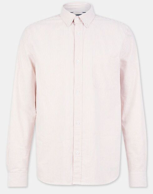 Chemise droite Kistripe à rayures rose