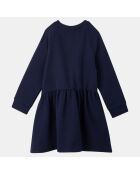 Robe en Coton bio molletonné Voony bleu marine