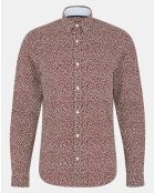 Chemise droite Kifleurs à fleurs bordeaux