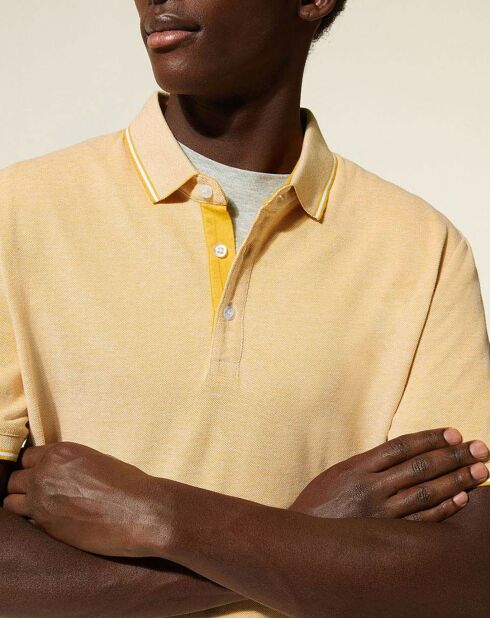 Solox gelbes gerades Poloshirt