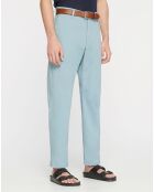 Pantalon chino 100% Coton Bio carotte Kulight bleu clair