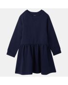 Robe en Coton bio molletonné Voony bleu marine