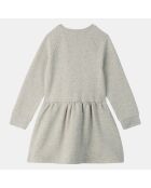 Robe en Coton bio molletonné Voony gris chiné