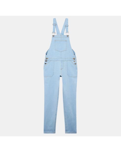 Salopette en jean en Coton Mimi bleue