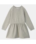 Robe en Coton bio molletonné Voony gris chiné