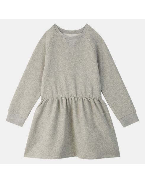 Robe en Coton bio molletonné Voony gris chiné