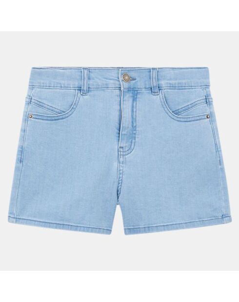 Short en Coton Moona taille haute bleached