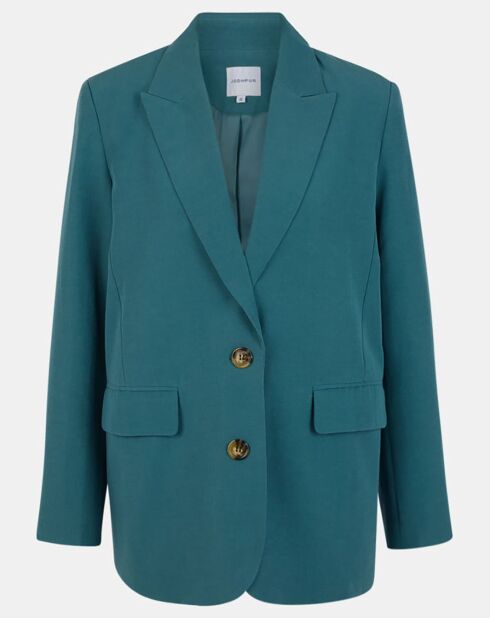 Veste de Blazer fluide bleu canard