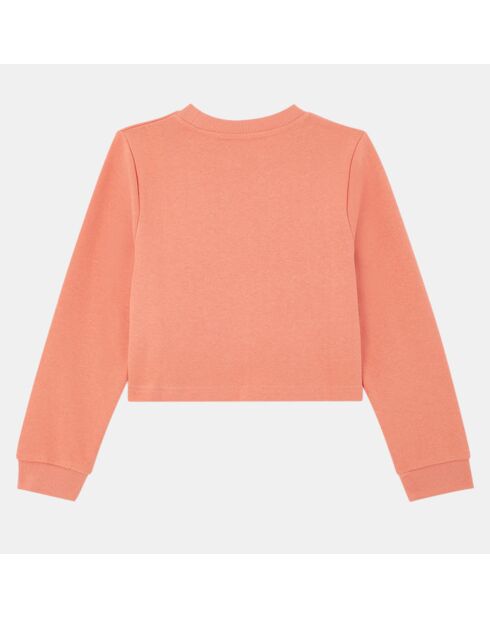 Sweat crop en Coton bio mélangé Dalhia orange