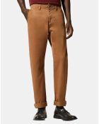 Pantalon chino en Coton Bio relax Kutrelax marron