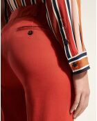 Pantalon Chino en Coton stretch Mistral brique