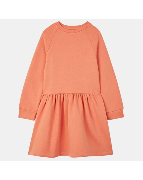 Robe en Coton bio molletonné Double orange