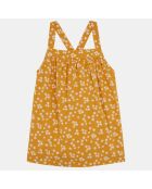 Top en Coton Verou imprimé floral moutarde