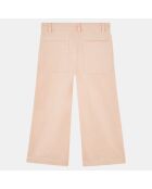 Pantalon droit Romy en Twill de coton rose