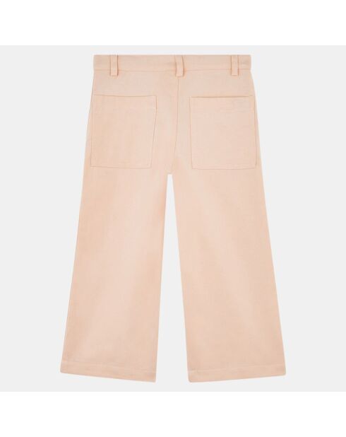 Pantalon droit Romy en Twill de coton rose