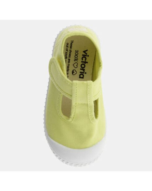Sneakers babies Anais en Toile jaunes