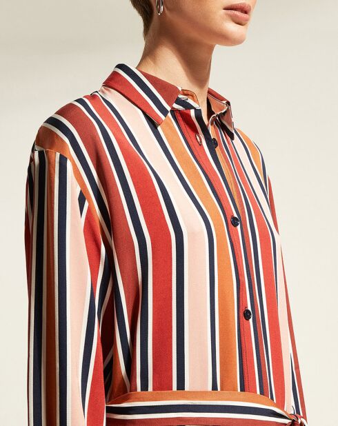 Robe chemise Malice rayures multicolore