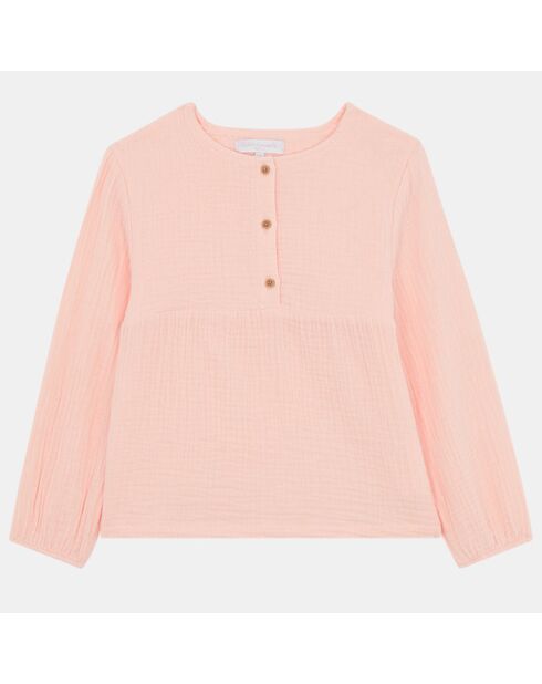 Blouse en Gaze de Coton Roxane rose