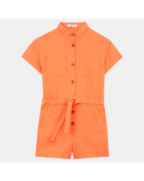 Combishort en Coton Mina orange