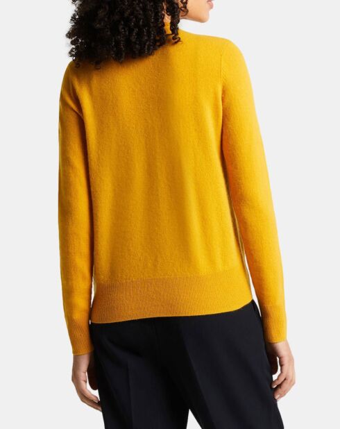 Cardigan 100% Cachemire Zacao jaune