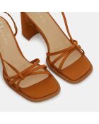 Sandales Gina orange - Talon 8,5 cm