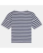T-Shirt en Coton Divette à rayures bleu/blanc