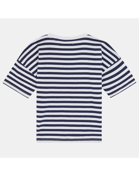 T-Shirt en Coton Divette à rayures bleu/blanc