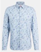 Chemise Slim Fit à fleurs bleu clair